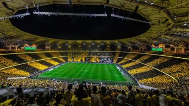 جماهير الاتحاد العميد تيفو النمر دوري روشن