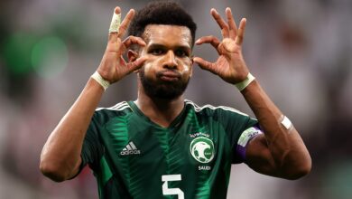 علي البليهي بقميص المنتخب السعودي